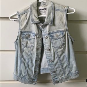 Light blue denim vest